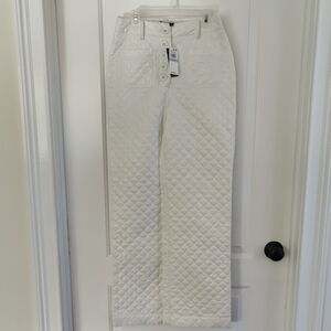 Royalty By Maluma White Quilted Pants NWT